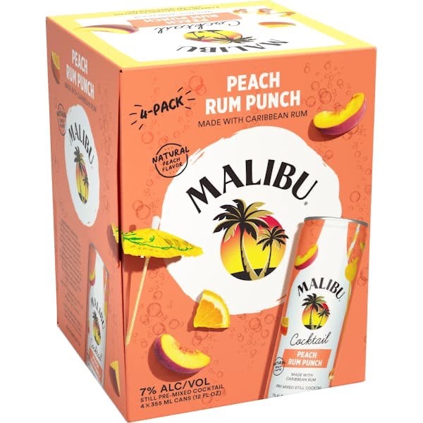 MALIBU COCKTAIL 4PK PEACH