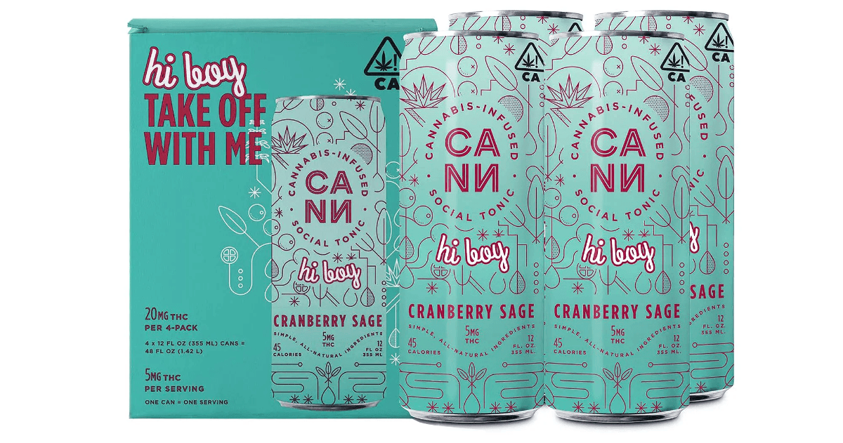 THC CANN 5MG CRANBERRY SAGE 4PK Hi'BOY