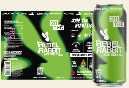 THC REBEL RABBIT 20MG LEMN LIME