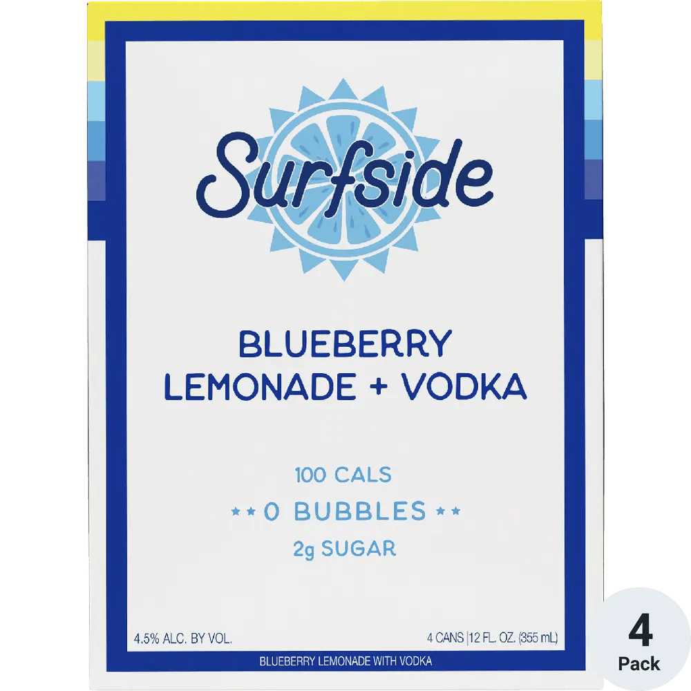 SURFSIDE VODKA BLUEBERRY LEMONADE 4PK
