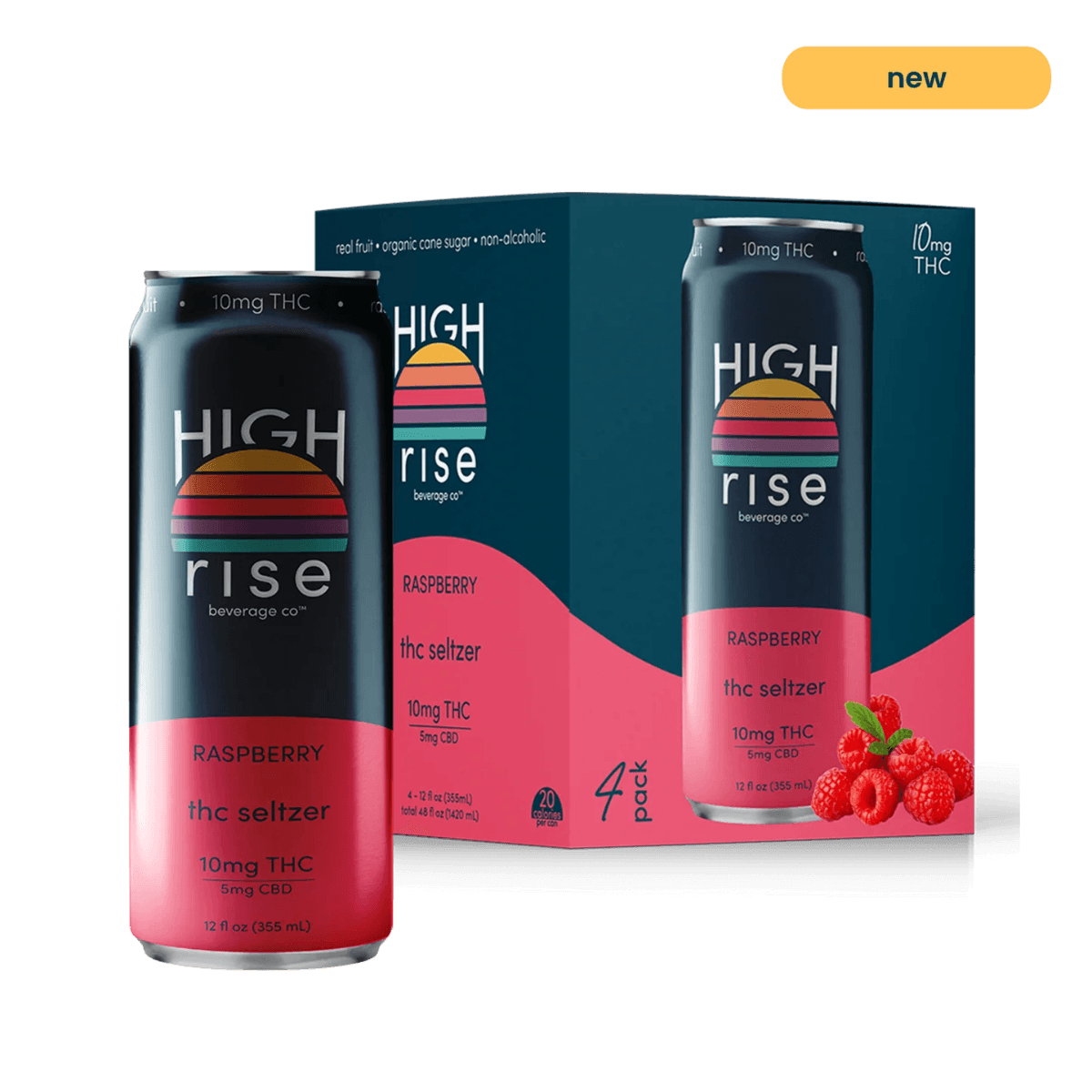 THC HIGH RISE 10MG RASPBERRY 4PK