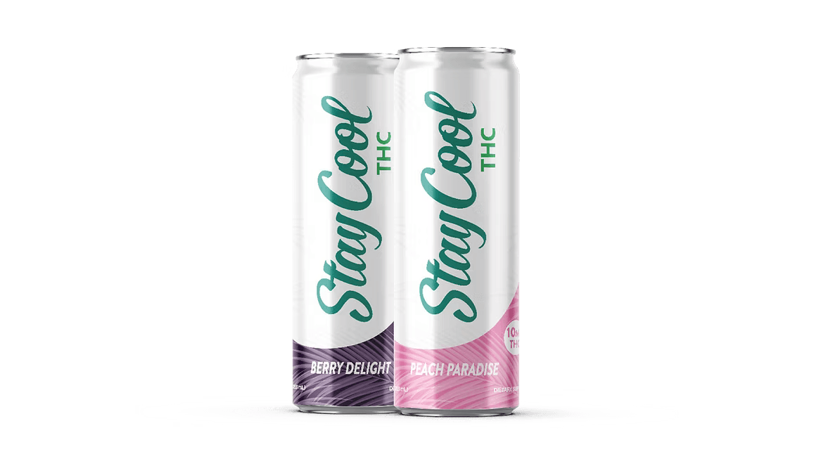THC STAY COOL 10MG PEACH PARADISE 6PK CAN