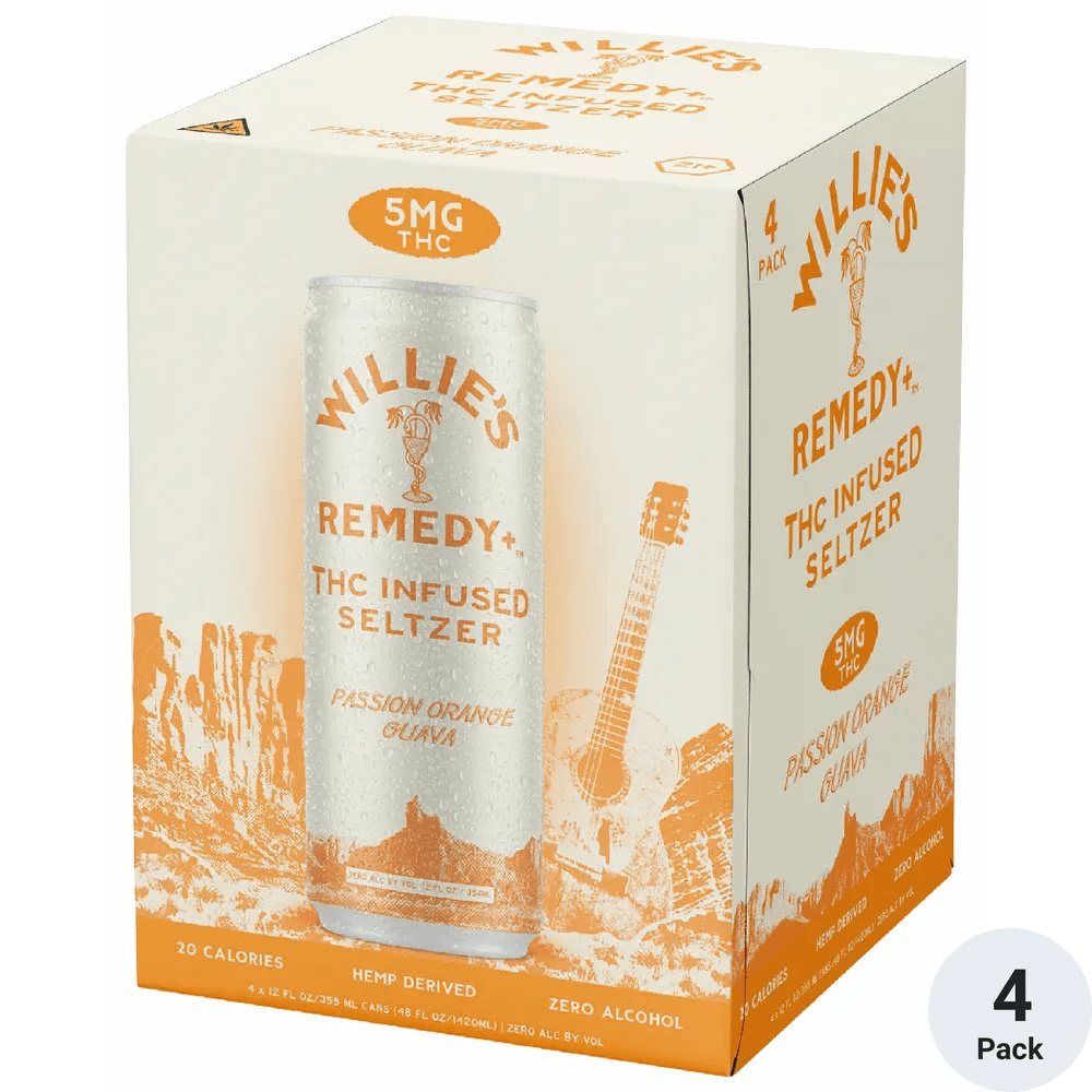 THC WILLIE'S REMEDY 5MG PASSION ORANGE GUAVA 4PK